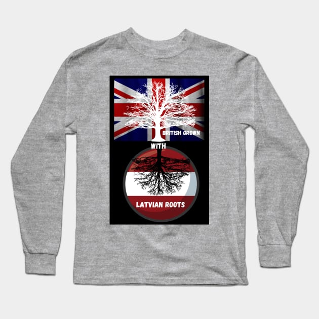 British Grown with Latvian roots - English Long Sleeve T-Shirt by LukjanovArt